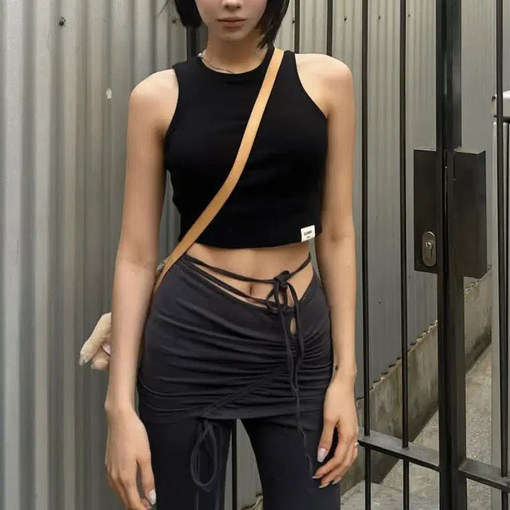 [BUNJANG] Glowny Tampa Shirring Skirt Mini Skirt / 글로니 탐파셔링스커트 미니스커트