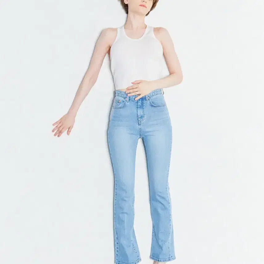 [BUNJANG] Instant Funk Straight Fit Light Blue Denim Jeans / 인스턴트펑크 스트레이트 12 라이트블루straight light blue