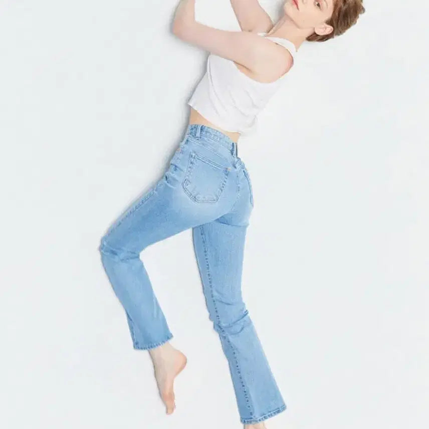 [BUNJANG] Instant Funk Straight Fit Light Blue Denim Jeans / 인스턴트펑크 스트레이트 12 라이트블루straight light blue
