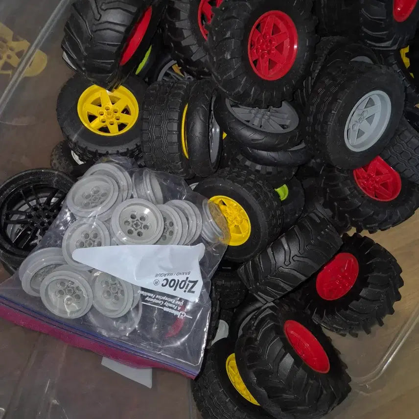 [BUNJANG] LEGO Technic Genuine Wheel Tire Bundle Set / 레고 테크닉 정품 휠 타이어 정품 일괄판매