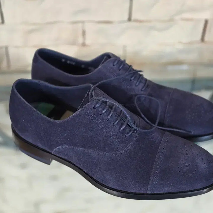 [BUNJANG] Paul Smith Navy Suede Brogue Shoes (Oxford Style) / (새제품) 명품 구두 ㅡ 폴스미스 스웨이드 브로그 슈즈(옥스포드 스타일)