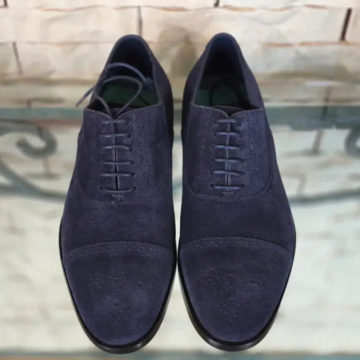 [BUNJANG] Paul Smith Navy Suede Brogue Shoes (Oxford Style) / (새제품) 명품 구두 ㅡ 폴스미스 스웨이드 브로그 슈즈(옥스포드 스타일)