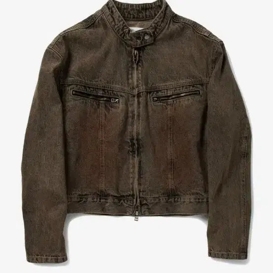 [BUNJANG] Vintage Washed Denim Rider Jacket / 빈티지 워싱 데님 라이더 자켓