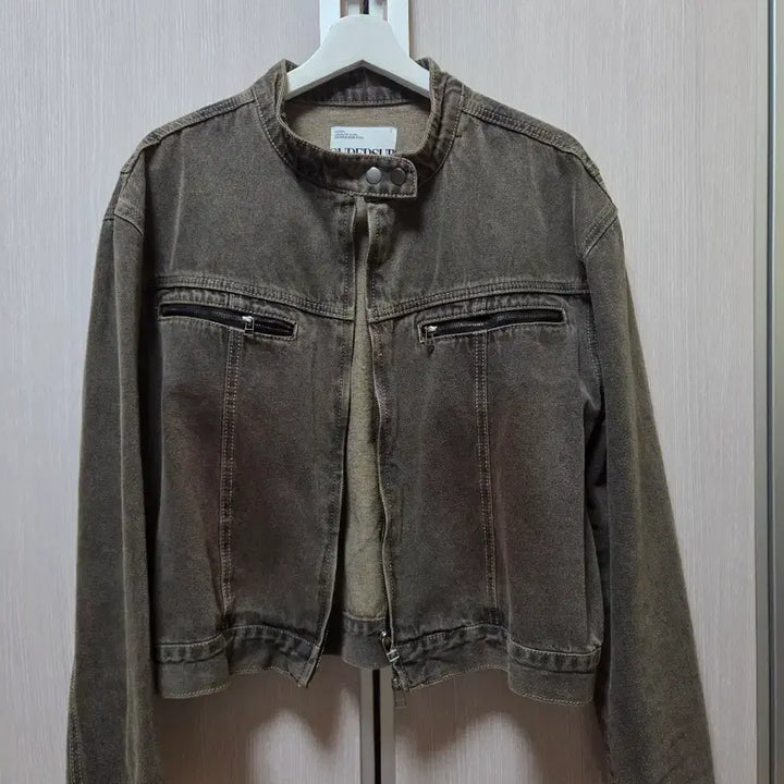 [BUNJANG] Vintage Washed Denim Rider Jacket / 빈티지 워싱 데님 라이더 자켓