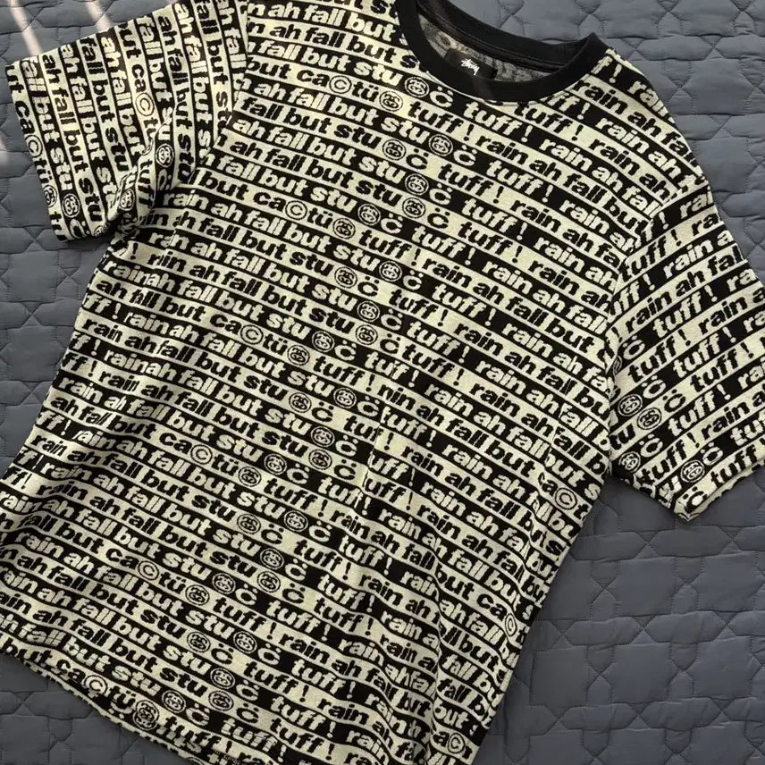 [BUNJANG] Stussy x CPFM Jacquard Short Sleeve T-Shirt (M) / 스투시  X CPFM 자카드 반팔 M