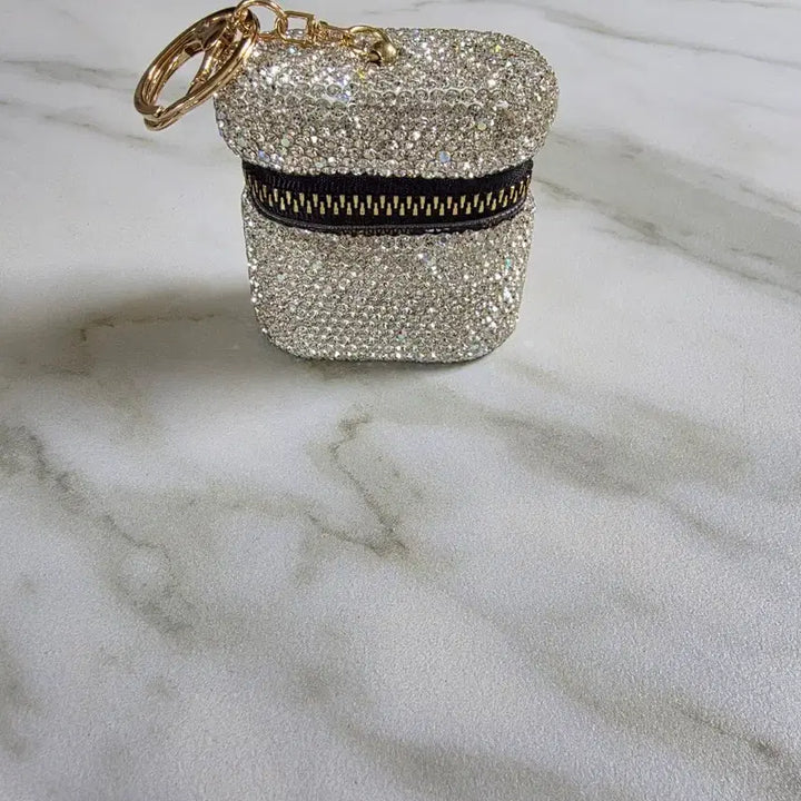 [BUNJANG] Cubic Zipper Airpods Case with Keyring / 큐빅 지퍼 키링 에어팟 케이스