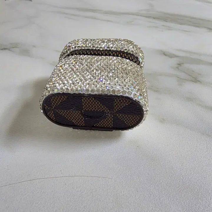 [BUNJANG] Cubic Zipper Airpods Case with Keyring / 큐빅 지퍼 키링 에어팟 케이스