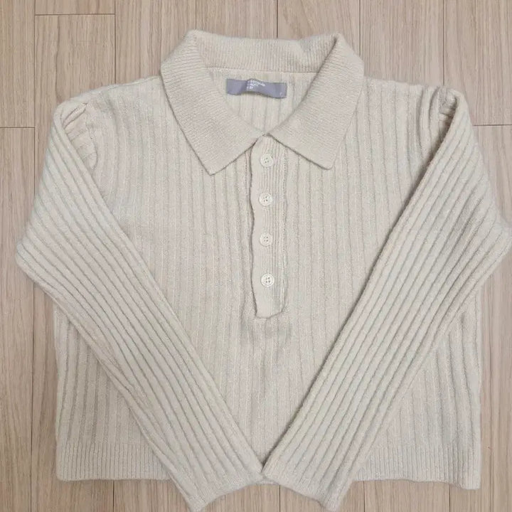 [BUNJANG] 8seconds Ivory Cropped Knit Top / 에잇세컨즈 크롭 아이보리 니트 듀엘 보브 지컷 온앤온 쥬크