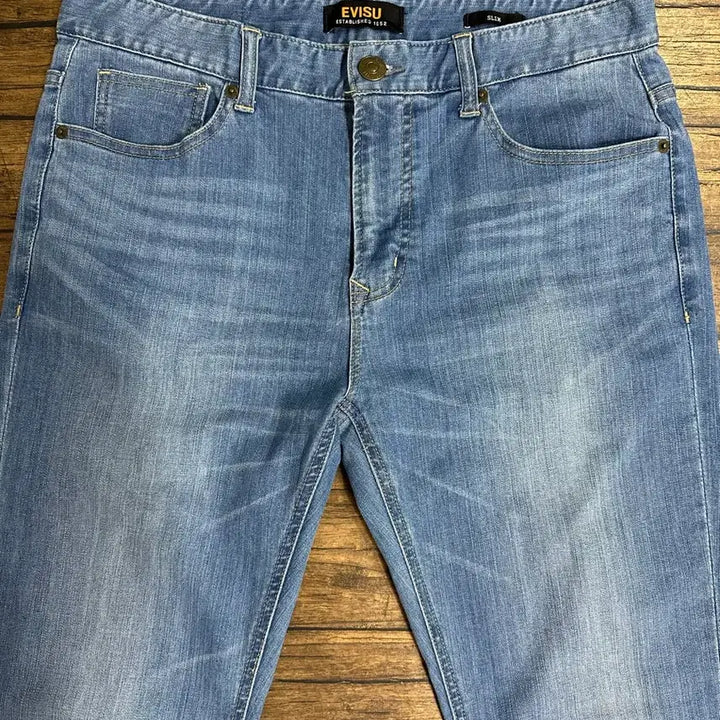 [BUNJANG] Evisu Slim Fit Jeans W32 L32 New / EVISU 슬림핏 청바지 W32 L32 새제품