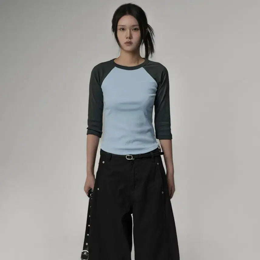 [BUNJANG] Nuamuute VEDRIN Raglan 7-Sleeve T-Shirt / 새상품) 누아뮤트 베디린 나그랑 7부 티셔츠