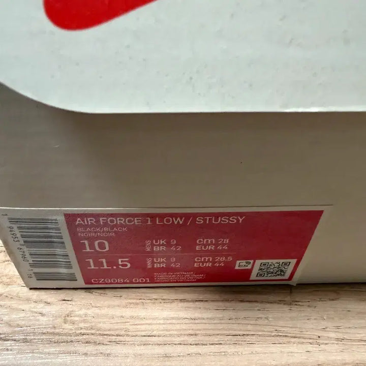 [BUNJANG] Nike x Stussy Air Force 1 Low Triple Black / [280] 나이키 X 스투시 에어포스 트리플 블랙 로우