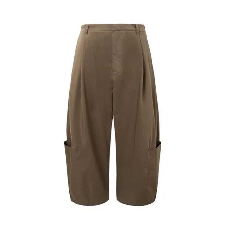 [BUNJANG] Amomento Open Collar Shirt &amp; Pocket Work Pants Set (Brown, L) / [셔츠L/팬츠L]브라운 아모멘토 오픈카라셔츠셋업