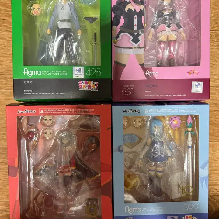 [BUNJANG] Konosuba Figma Action Figure 4-Figure Bundle Set / figma 액션 피규어 (이 멋진 세계) 코노스바 4종 일괄판매