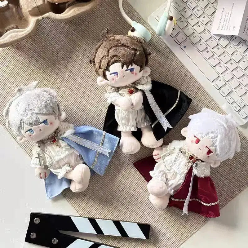 [BUNJANG] Doll Clothes Set (Pants, Outfit, Cravat, Cape) for 10cm &amp; 15cm Dolls / 10cm, 15cm 황제, 기사, 왕족 솜인형 옷