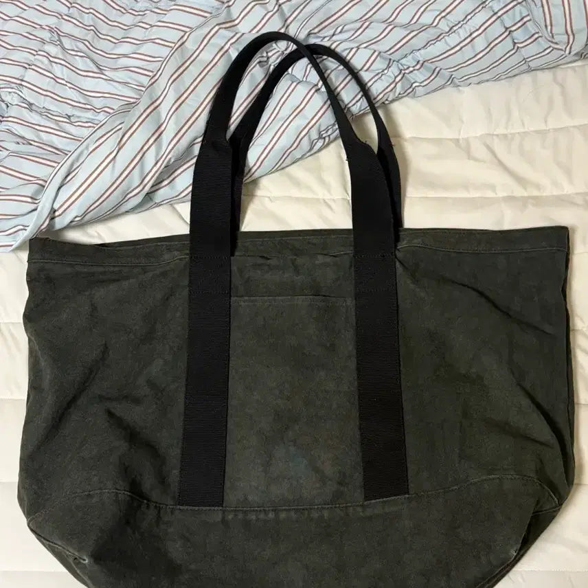 [BUNJANG] Stussy Canvas Extra Large Tote Bag Washed Black / 스투시 캔버스 엑스트라 라지 토트백 워시드 블랙