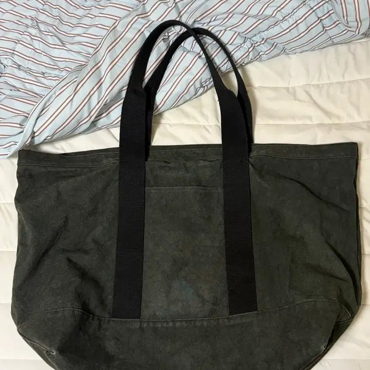 [BUNJANG] Stussy Canvas Extra Large Tote Bag Washed Black / 스투시 캔버스 엑스트라 라지 토트백 워시드 블랙