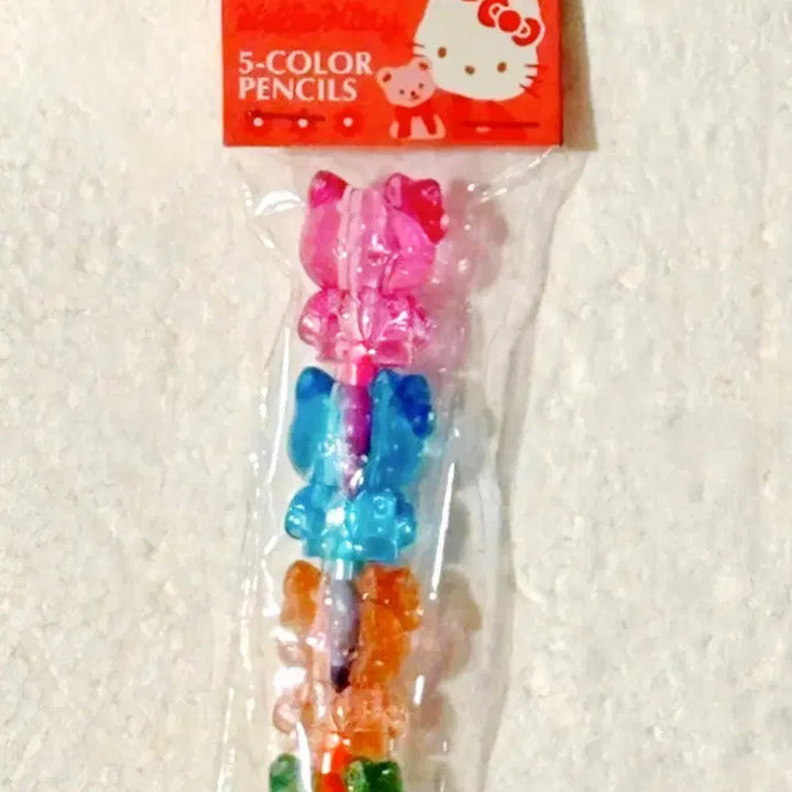 [BUNJANG] Sanrio Hello Kitty Glitter Transparent Colored Pencils / 키티 색연필, 글리터키티 크레파스, 투명 키티펜
