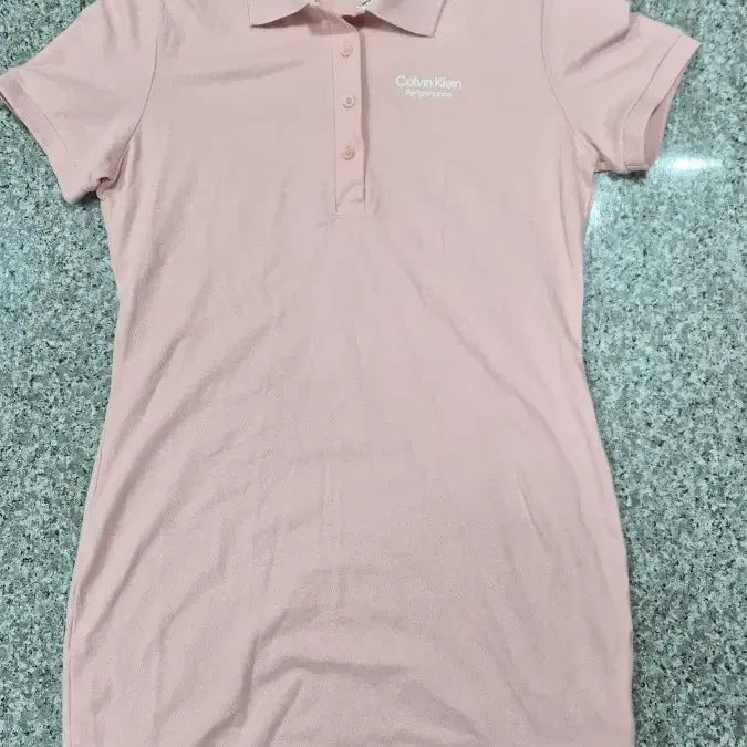 [BUNJANG] Calvin Klein Performance Pink Polo Dress / 캘빈클라인 퍼포먼스 핑크색 폴로 원피스