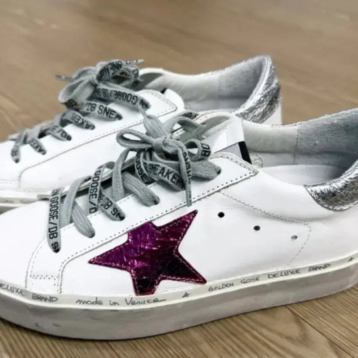 [BUNJANG] Golden Goose Highstar Platform Sneakers Leather / 골든구스 하이스타