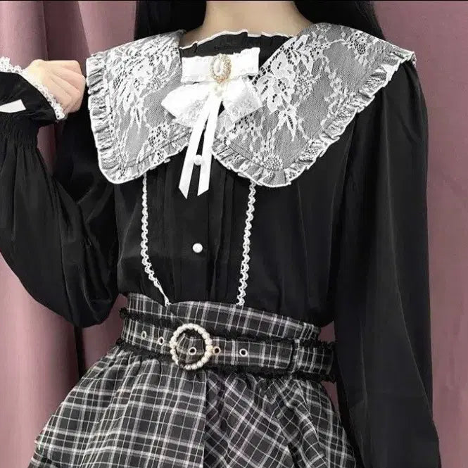 [BUNJANG] Lolita Style Rosita Blouse / 양지뢰 지뢰계 양산형 로지타 블라우스 리즈리사디마럽앙크루즈노에미마즈시허니