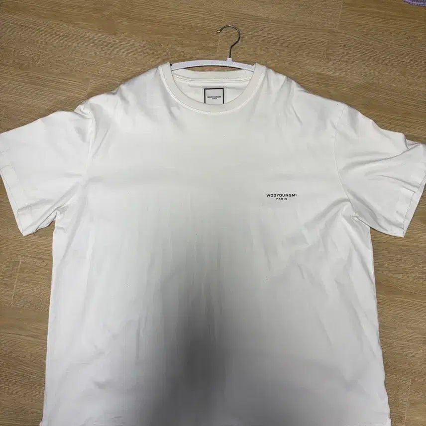 [BUNJANG] Wooyoungmi Cotton Square Label T-Shirt White / 우영미 코튼 스퀘어 라벨 티셔츠 화이트