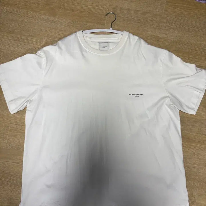 [BUNJANG] Wooyoungmi Cotton Square Label T-Shirt White / 우영미 코튼 스퀘어 라벨 티셔츠 화이트