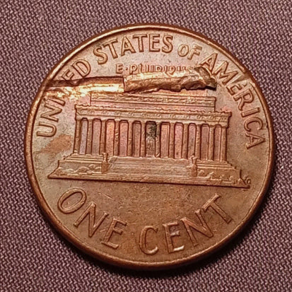 [BUNJANG] 1967 Lincoln Memorial Penny - Lamination Error / 1967 링컨 메모리얼 페니 라미네이션 오류 앞뒤