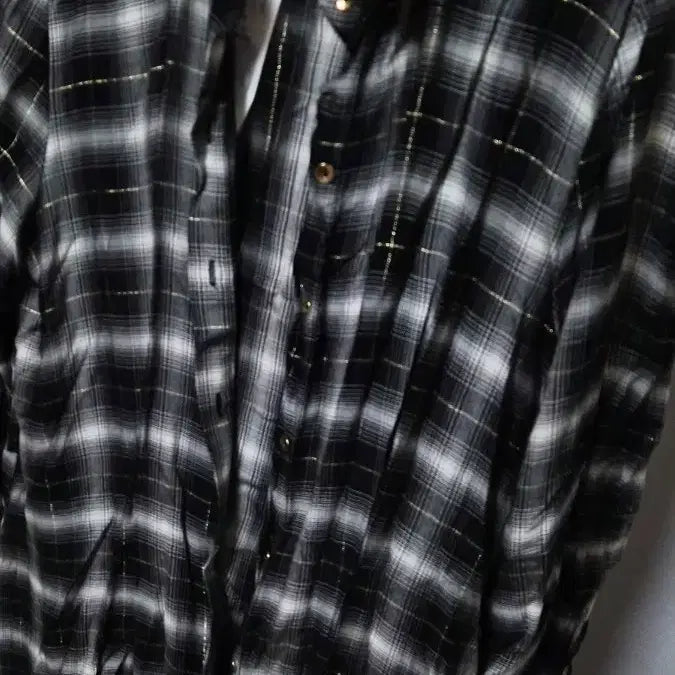 [BUNJANG] Zara Black Check Long Shirt Dress / 자라 블랙 체크 롱 셔츠 원피스