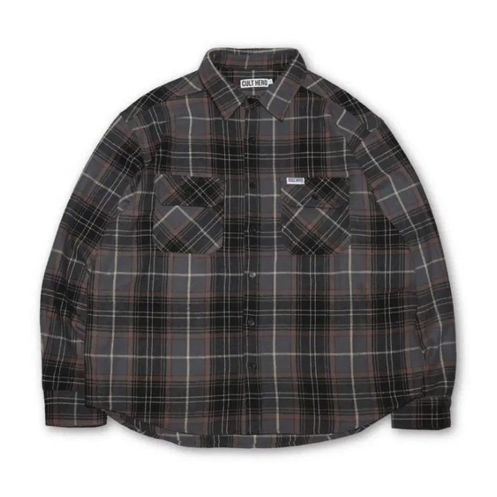 [BUNJANG] Cult Hero Flannel Shirt Grey / (L) 컬트히어로 플란넬 셔츠 그레이