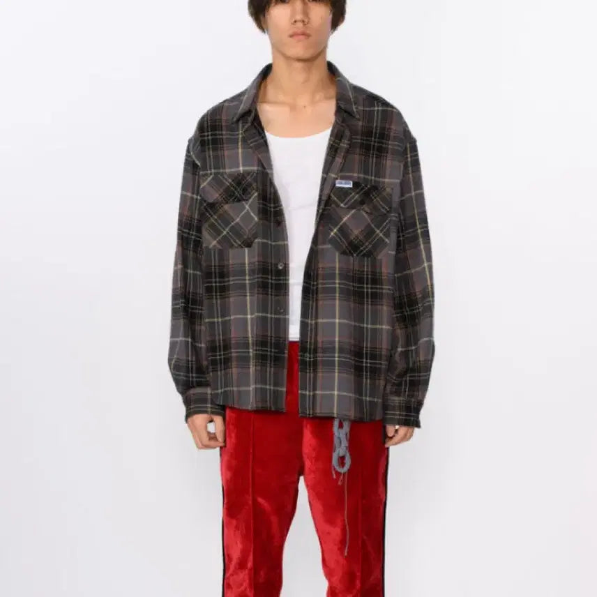 [BUNJANG] Cult Hero Flannel Shirt Grey / (L) 컬트히어로 플란넬 셔츠 그레이
