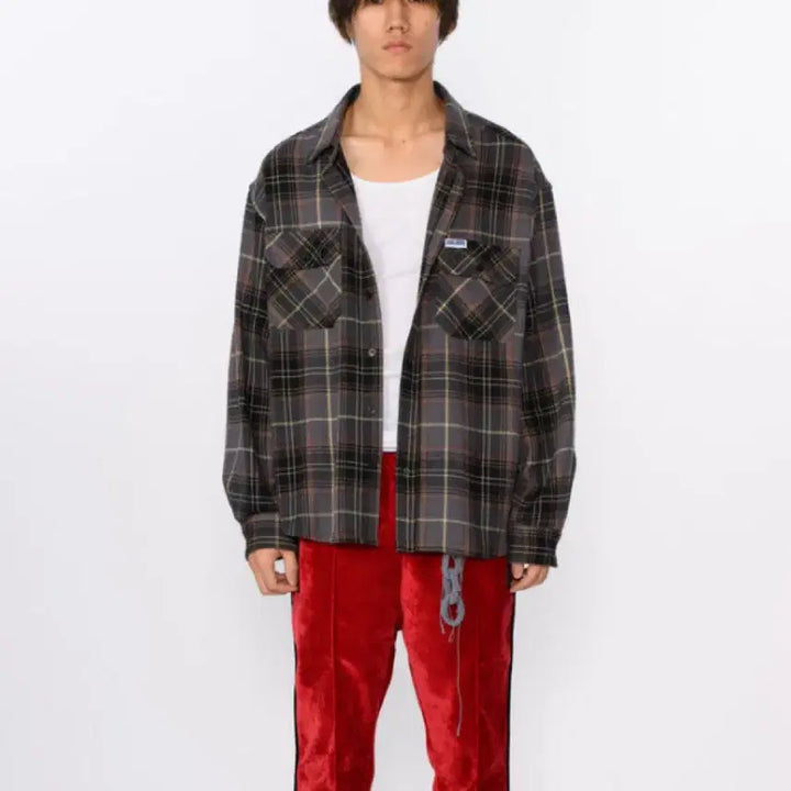 [BUNJANG] Cult Hero Flannel Shirt Grey / (L) 컬트히어로 플란넬 셔츠 그레이