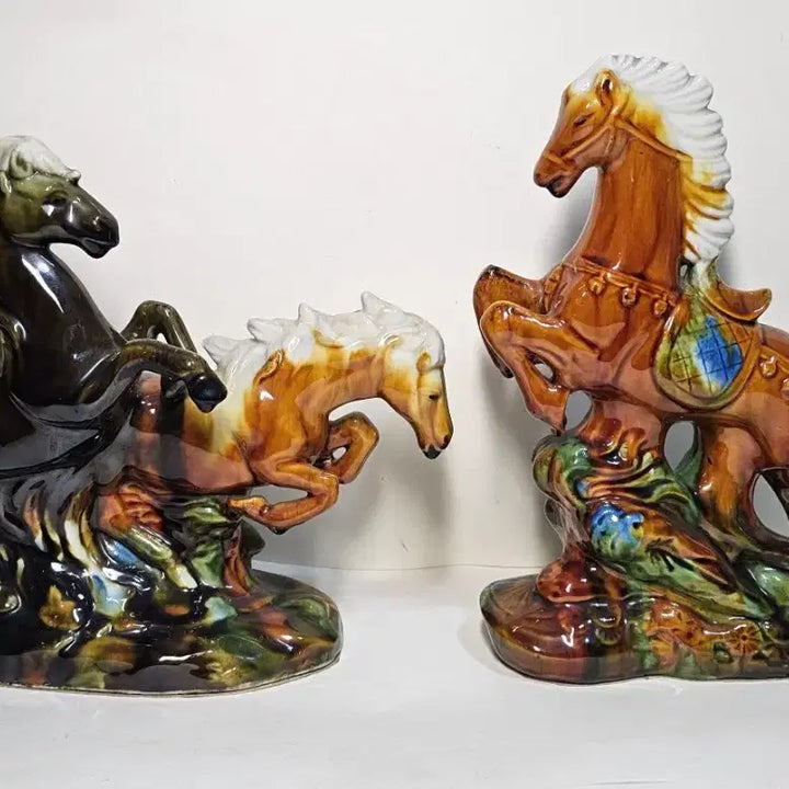 [BUNJANG] Sancai Horse Pottery Set (2 types) / 당삼채 말도자기 2종 일괄
