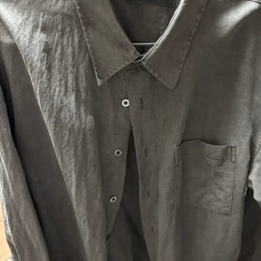 [BUNJANG] Known Dyed Tencel Shirt Charcoal / [1] 노운 - 다이드 텐셀셔츠 차콜 [1회착]