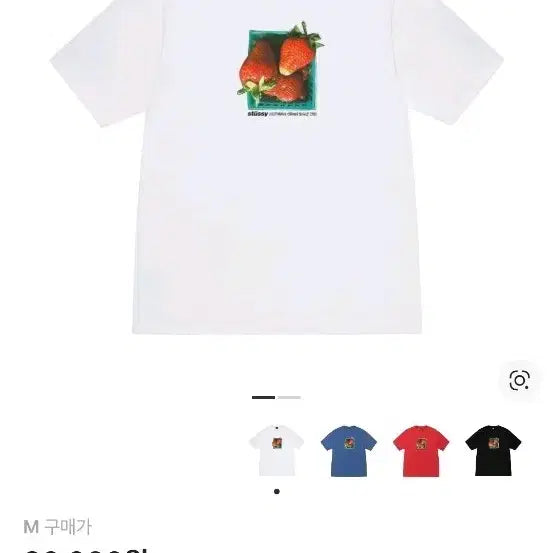 [BUNJANG] Stussy Berry T-Shirt White M / 스투시 베리즈 티셔츠 화이트 M