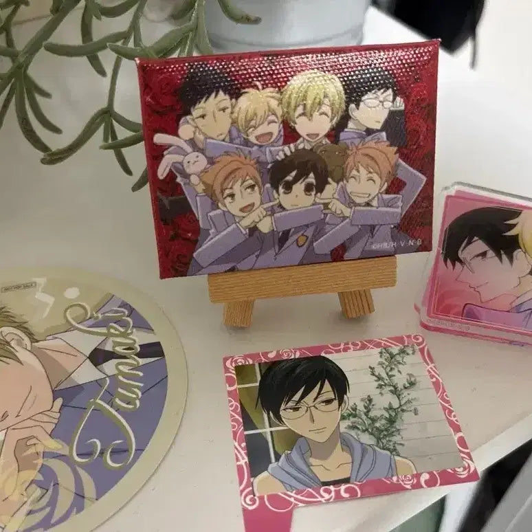 [BUNJANG] Ouran High School Host Club Mini Canvas + Clip - Kyouya Tamaki / 오란고교 호스트부 사교클럽 미니 캔버스 + 클립 쿄우야 타마키 콜라보카페