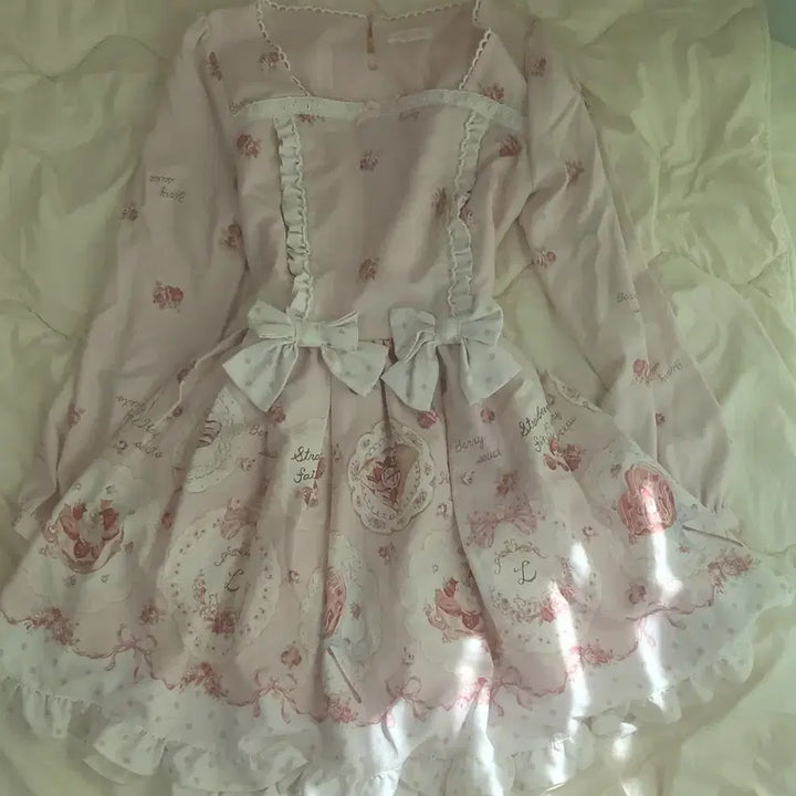 [BUNJANG] Liz Lisa Pink Dress / 리즈리사 원피스  양산형 지뢰계 양지뢰 갸루 히메갸루