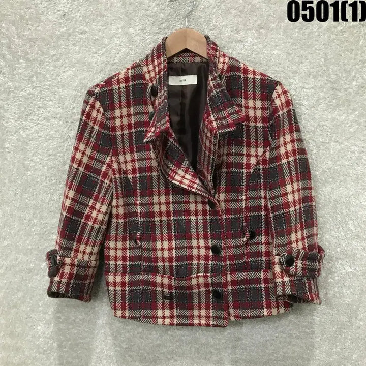 [BUNJANG] SYSTEM Double Button Check Jacket M / SYSTEM 시스템 체크 더블 버튼 자켓 m