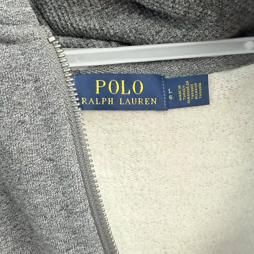 [BUNJANG] Polo Ralph Lauren Grey Hoodie Zip-Up L / 폴로 랄프로렌 그레이 후드집업 L