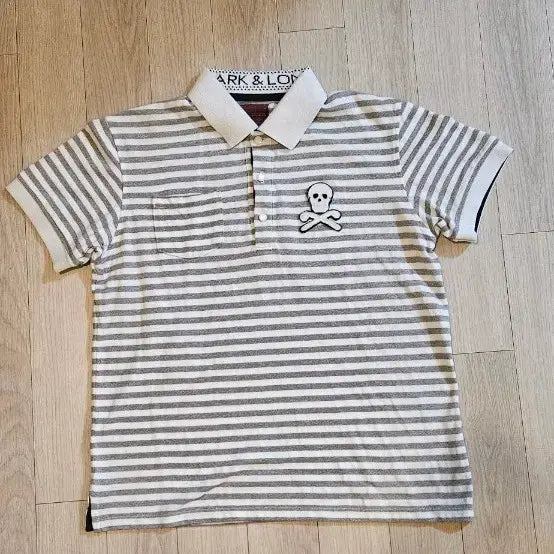 [BUNJANG] Mark &amp; Lona Striped Short Sleeve Polo T-Shirt / MARK&amp;LONA 스트라이프 반팔 폴로티 95~100