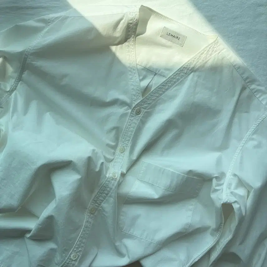 [BUNJANG] Lemaire V-Neck Poplin Shirt / [48] 르메르 브이넥 포플린 셔츠
