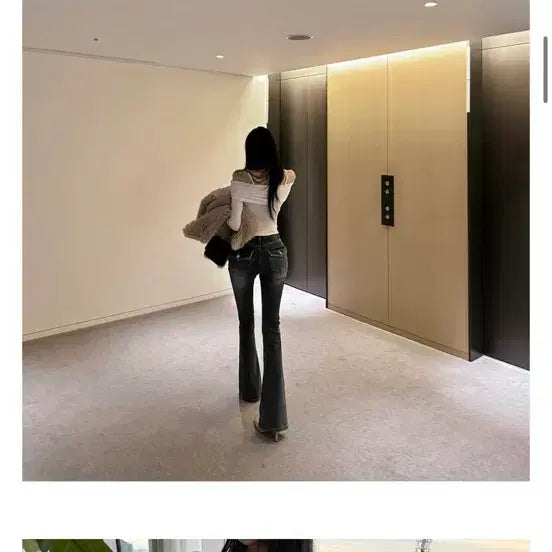 [BUNJANG] Gooze Pocket Button Bootcut Jeans (Dark Blue, L) / 구즈 포켓버튼 부츠컷. 진청L