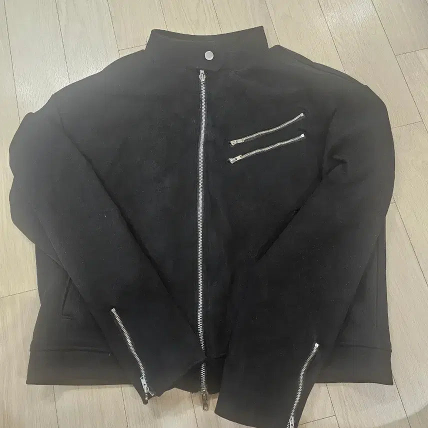 [BUNJANG] KOSHİHARU Double Zipper Suede Biker Jacket / 코시하루 더블 지퍼 스웨이드 바이커 자켓