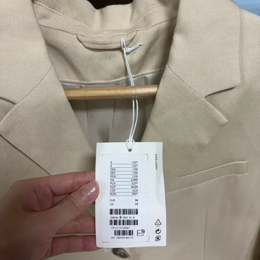[SOLD OUT] 코스 cos 린넨 베이지 자켓 36