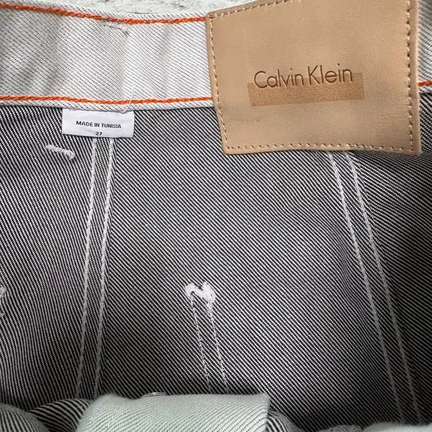 [BUNJANG] Calvin Klein Ivory Denim Pants / 캘빈클라인 아이보리 데님 팬츠