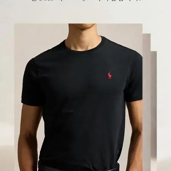 [SOLD OUT] M POLO 폴로 랄프로렌 커스텀슬림 블랙 반팔티