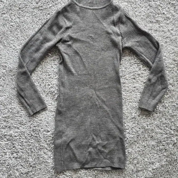 [BUNJANG] Ribbed Knit Long Dress / 골지 니트 롱 원피스