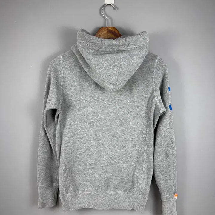 [BUNJANG] Superdry Grey Hoodie Zip-up Embroidered Logo E98 / 슈퍼드라이 그레이 후드집업 기모 자수로고 E98