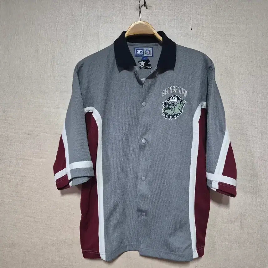 [BUNJANG] Starter Georgetown Bulldogs Half Sleeve Shirt L / 스타터 조지타운 불독 하프 슬리브 셔츠 L