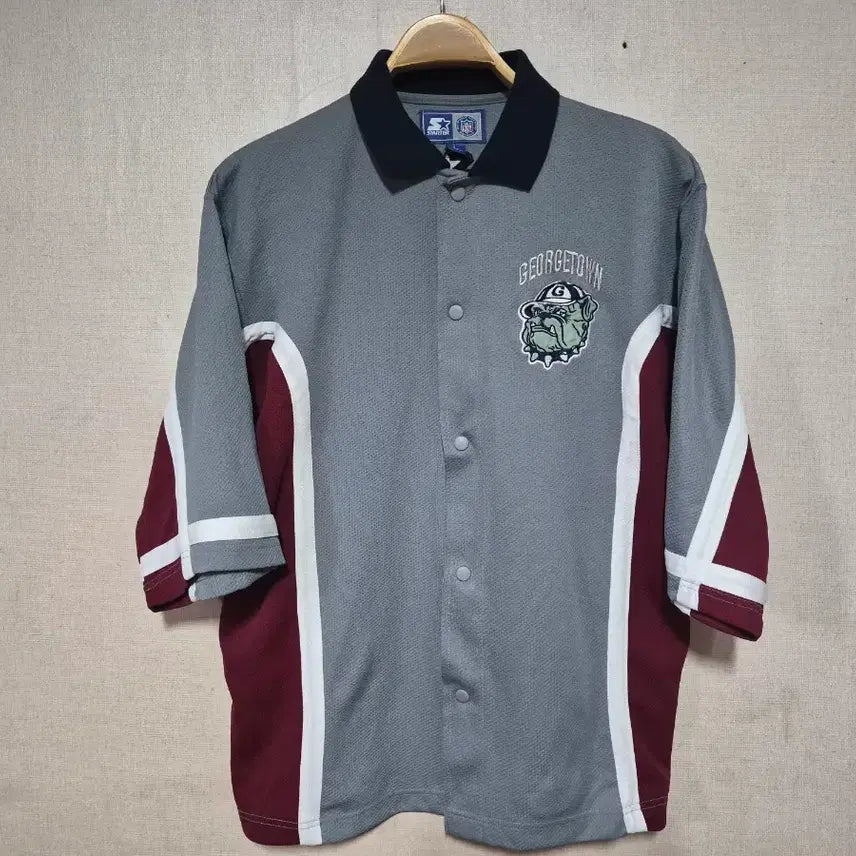 [BUNJANG] Starter Georgetown Bulldogs Half Sleeve Shirt L / 스타터 조지타운 불독 하프 슬리브 셔츠 L