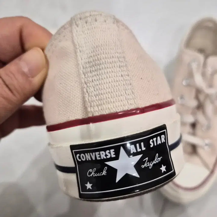 [BUNJANG] Converse Chuck Taylor All-Star Low Vintage Parchment Ivory Canvas Sneakers (230mm) / 컨버스 캔버스화 아이보리 운동화
